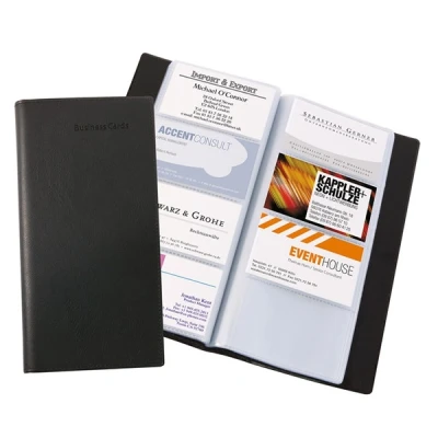 Image de Sigel Porte cartes de visite SI VZ172 en similicuir noir Pour 192