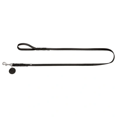 Afbeelding van Hunter Looplijn Solid Education Zwart Hondenriem 100x1.6 cm