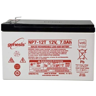 Afbeelding van Hawker Enersys Genesis NP7 12T loodaccu 12,0 V 7,0 Ah met 6,3 mm aansluitingen