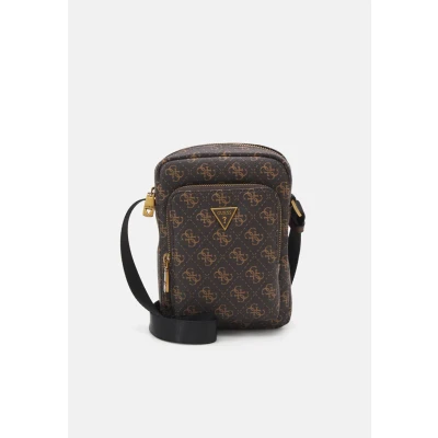 Afbeelding van Guess Milano Xbody Double Schoudertas, Heren, Maat: One Size, Brown/ochre