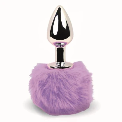 Afbeelding van FeelzToys Bunny Tails Butt Plug Paars Levensecht Gevoel