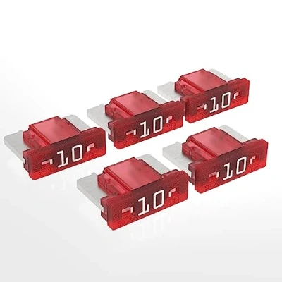 Afbeelding van AUPROTEC Mini LP Blade Zekeringen 2A 30A Auto Steekzekering Keuze: 10A ampère rood, 5 stuks
