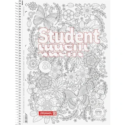 Afbeelding van Brunnen 106742701 Notitieblok voor studenten, Zenart, tuin, gelinieerd, 27, 90 g/m², 80 vellen