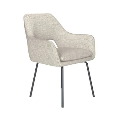 Afbeelding van Housecraft Living Mos Eetkamerstoel Metaal Off White Beige