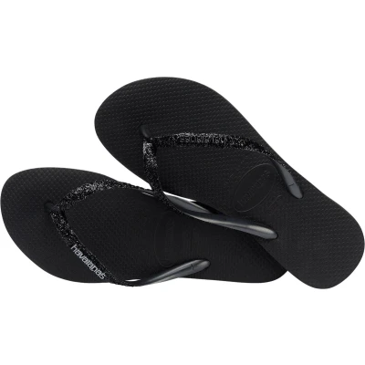 Afbeelding van Havaianas SLIM Glitter II Women Teensandalen, Dames, Maat: 39 40, Black Kunststof