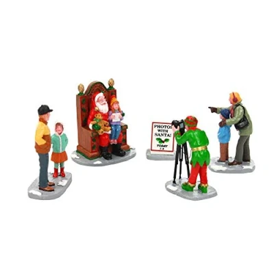 Afbeelding van Lemax Photos With Santa Set Of 5 Kersthuisjes &amp; Kerstdorpen