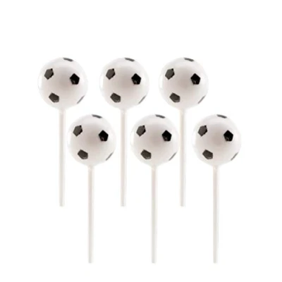 Afbeelding van dekora 302057 Topper voor taartdecoratie en voetbalballen, meerkleurig, D 2,3 cm