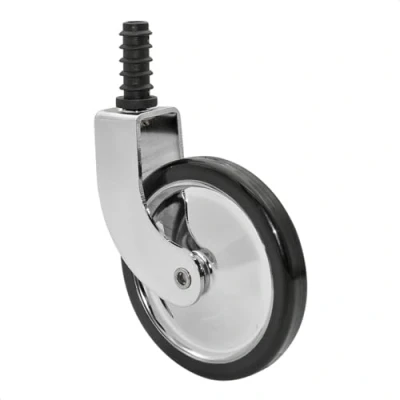 Afbeelding van Wagner 01908401 Design theekartrol diameter 75 mm, hoogte 90 zwart/chroom, schacht + fitting Ø 11 draagvermogen 35 kg
