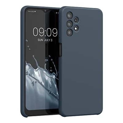 Afbeelding van kwmobile telefoonhoesje geschikt voor Samsung Galaxy A32 5G Hoesje met siliconen coating Smartphone case in leisteen