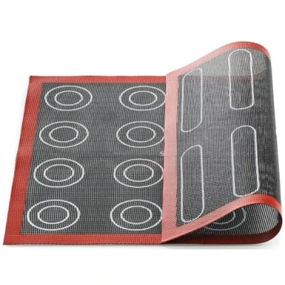 Image de Tapis de cuisson airmat choux ou éclairs 30x40 cm Silikomart Noir Silicone