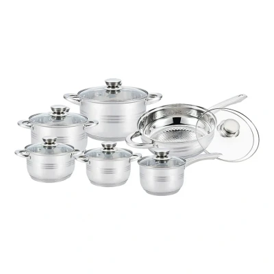 Afbeelding van Swiss Pro+ Luxe Pannenset 12 delig RVS (1250)