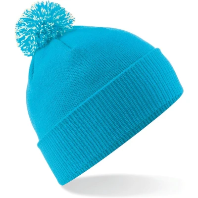 Afbeelding van Beechfield Muts Snowstar B450 Surf Blue / Off White