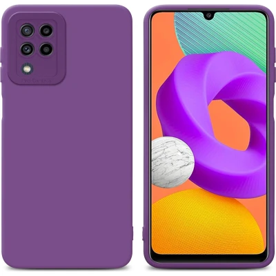 Afbeelding van Cadorabo Hoesje geschikt voor Samsung Galaxy M22 / M32 4G in Fluid MAT PAARS Beschermhoes gemaakt van flexibel TPU silicone Cover Case