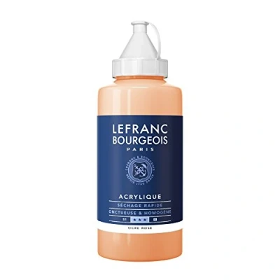 Afbeelding van Lefranc Bourgeois fijne acrylverf, Fles 750 ml, okerroze