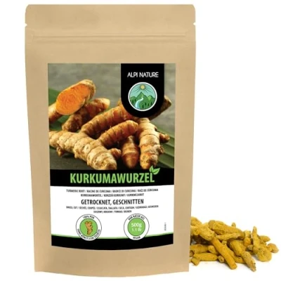 Afbeelding van Gesneden kurkumawortel (500 g) voor kurkuma thee gemalen stukken 100% natuurlijk, zonder toevoegingen