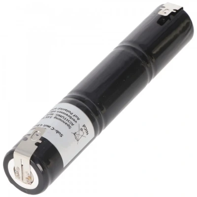 Afbeelding van Noodverlichting batterij NiCd 3.6V 1800mAh L1x3 Sub C met 4.8mm Faston aansluiting