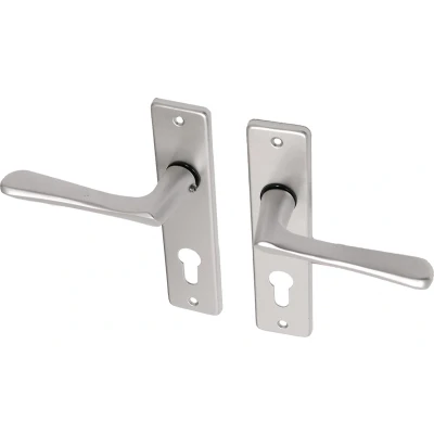 Afbeelding van Wovar Deurkruk met schild aluminium vlindermodel PC72 Per Set