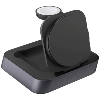 Afbeelding van ZENS MagSafe en Qi2 Draadloze Oplader 15W met Standaard Watch Stand