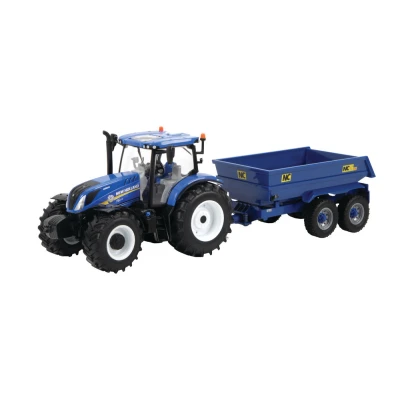 Afbeelding van New Holland T6.175 met NC trailer van Britains schaal 1:32