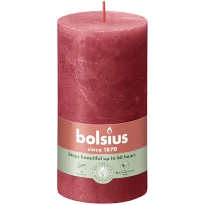 Afbeelding van Stompkaars Delicate Red 130/68 rustiek Bolsius
