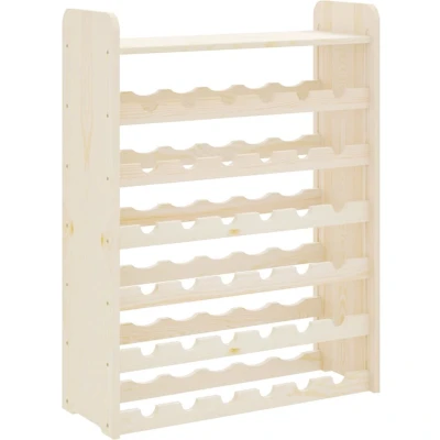 Afbeelding van vidaXL Wijnrek met bovenblad 67,5x25x87 cm massief grenenhout