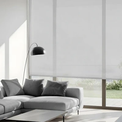 Afbeelding van Blindecor Belmont Rolgordijn van lichtdoorlatende stof, 130 x 270 cm, zilverkleurig