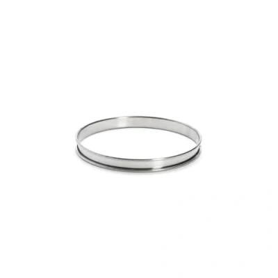 Afbeelding van de Buyer Ronde taartcirkel van roestvrij staal met rolrand 16 x 2 cm Glad oppervlak, Gemakkelijk uit vorm te halen, Voor onberispelijke en heerlijke resultaten, Zilver