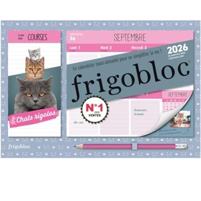 Afbeelding van CHATS RIGOLOS MINI FRIGOBLOC HEBDOMADAIRE (SEPT 25 DEC 26)