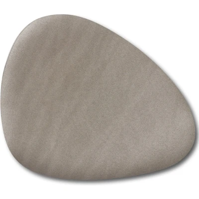 Afbeelding van Zeller placemats lederlook 1x 34 x 42 cm metallic taupe