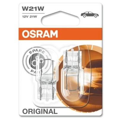Image de 2 ampoules osram w21w original 12v