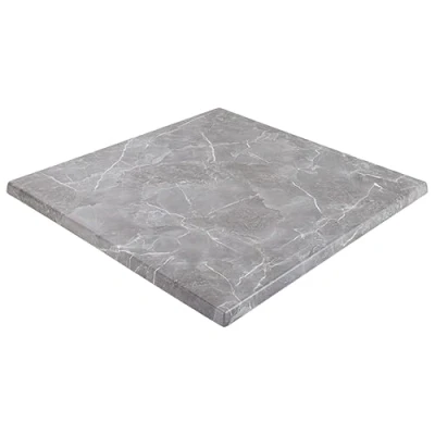 Afbeelding van Oviala Vierkant gelamineerd tafelblad 60 x cm grijs marmer