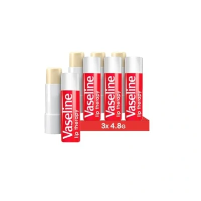 Image de Vaseline Lip Therapy Rosy Lot de 3 baumes à lèvres teintés avec amande et huile rose