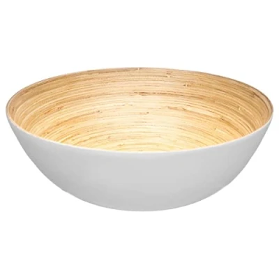 Afbeelding van Secret de Gourmet Slakom/voedsel serveerschaal bamboe D30/H10 cm