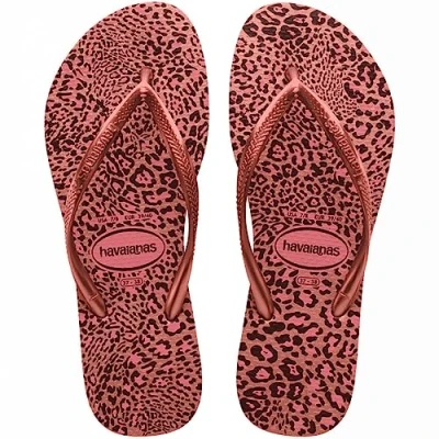 Afbeelding van Havaianas Slim Animals Dames Slippers Roze/Goud Maat 35/36