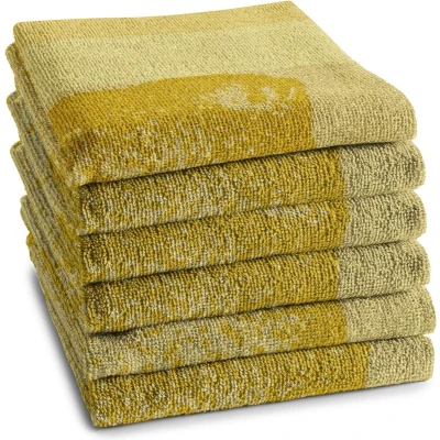 Afbeelding van DDDDD keukendoek Citrus 50x55cm Geel 6 stuks