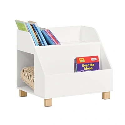 Afbeelding van SoBuy Kinderrek, speelgoedrek, boekenrek, opbergrek voor boeken en speelgoed, kindermeubels, boekenkast kinderen, opbergkast met 3 vakken, KMB54 W