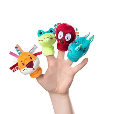 Afbeelding van Lilliputiens vingerpoppetjes jungle 4st