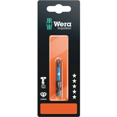 Afbeelding van Wera 840/4 IMP DC SB Impaktor zeskant bit hex plus 4.0x50 mm 5 stuk(s)