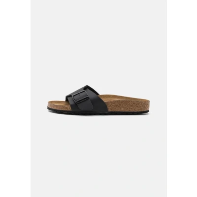 Afbeelding van Birkenstock Catalina Narrow Pantoffels, Dames, Maat: 37, Black Hoogwaardig imitatieleer
