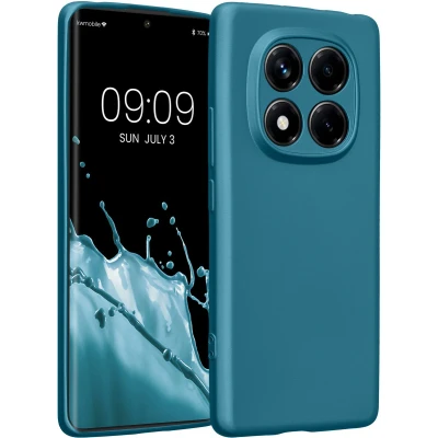 Afbeelding van kwmobile Metallic telefoonhoesje van TPU geschikt voor Xiaomi Redmi Note 14 Pro 4G Flexible case smartphone In carabisch blauw
