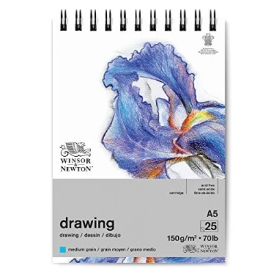 Afbeelding van Winsor &amp; Newton Papier, spiraalblok, middelkorrelig, 150 g, A5, 25F, set van 25 stuks