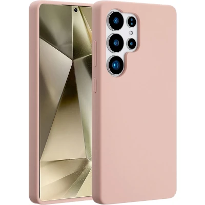 Afbeelding van Accezz Hoesje Geschikt voor Samsung Galaxy S25 Ultra Siliconen Liquid Silicone Backcover MagSafe Roze