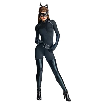 Afbeelding van Rubie&#039;s Secret Wishes Catwoman Jumpsuit, masker, riem, hoofdband, zwart, L