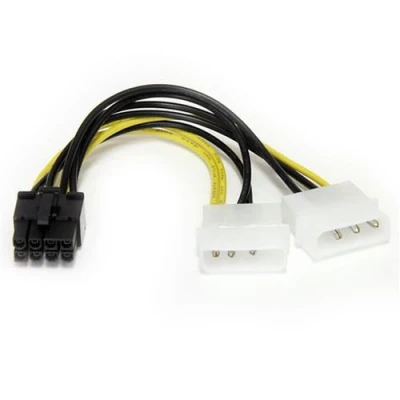 Image de Adaptateur d alimentation Molex vers PCI E 8 pins 15 cm