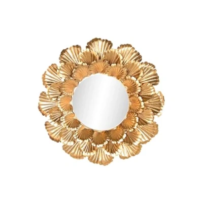 Afbeelding van Wandspiegel Home ESPRIT Gouden Metaal Blad van een plant 76,5 x 8 cm