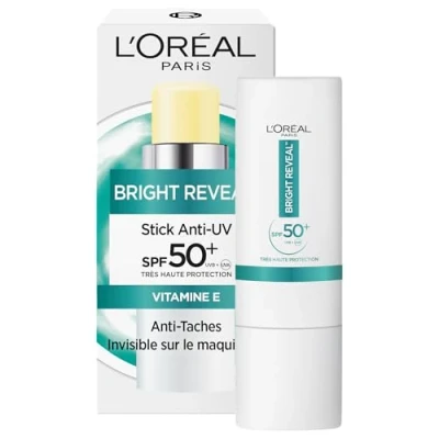 Afbeelding van L&#039;Oréal Paris Bright Reveal anti UV Stick SPF50+, vlekken, vitamine E, 9 ml