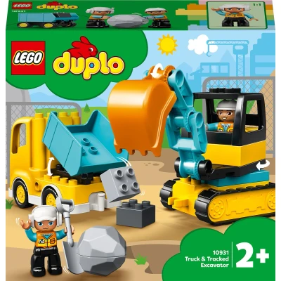 Afbeelding van Lego 10931 Duplo Truck en Graafmachine met Rupsbanden