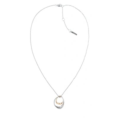 Afbeelding van Calvin Klein Warped Ketting silvercoloured/rose goldcoloured, Dames, Maat: One Size, Silver coloured/rose gold coloured