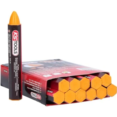 Afbeelding van KS Tools Bandmarkeerstift, geel, 12 stuks