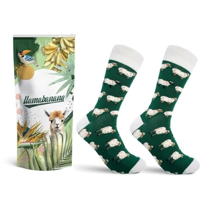 Afbeelding van llamabanana® Katoenen sokken voor heren premium kwaliteit en kleurrijke designs, Schapen